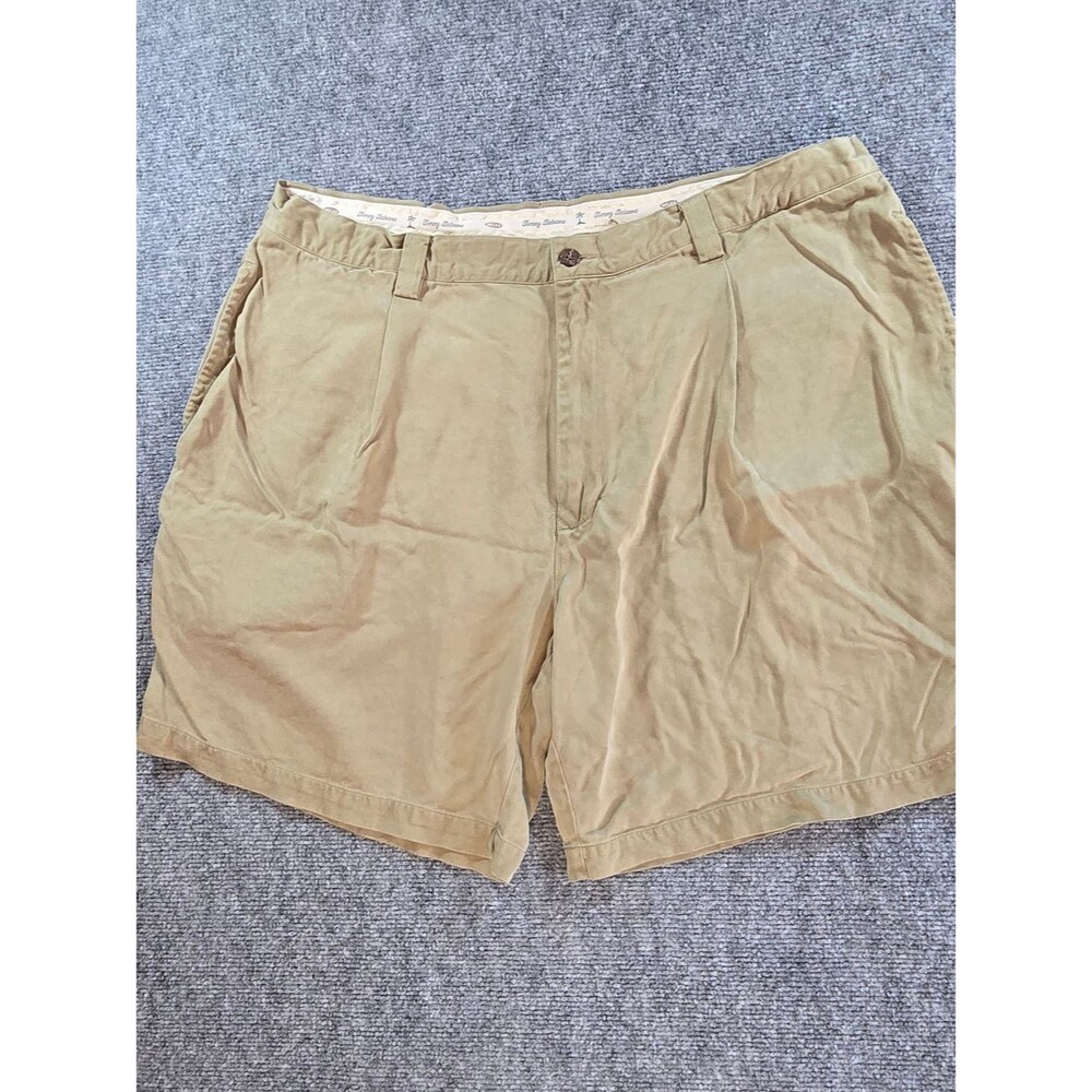 Tommy Bahama Silk Shorts Mens 42 Khaki Pleated Resort Golf Casual 100% Silk